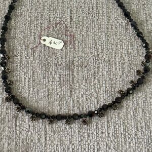 Elegant Black Beaded Necklace